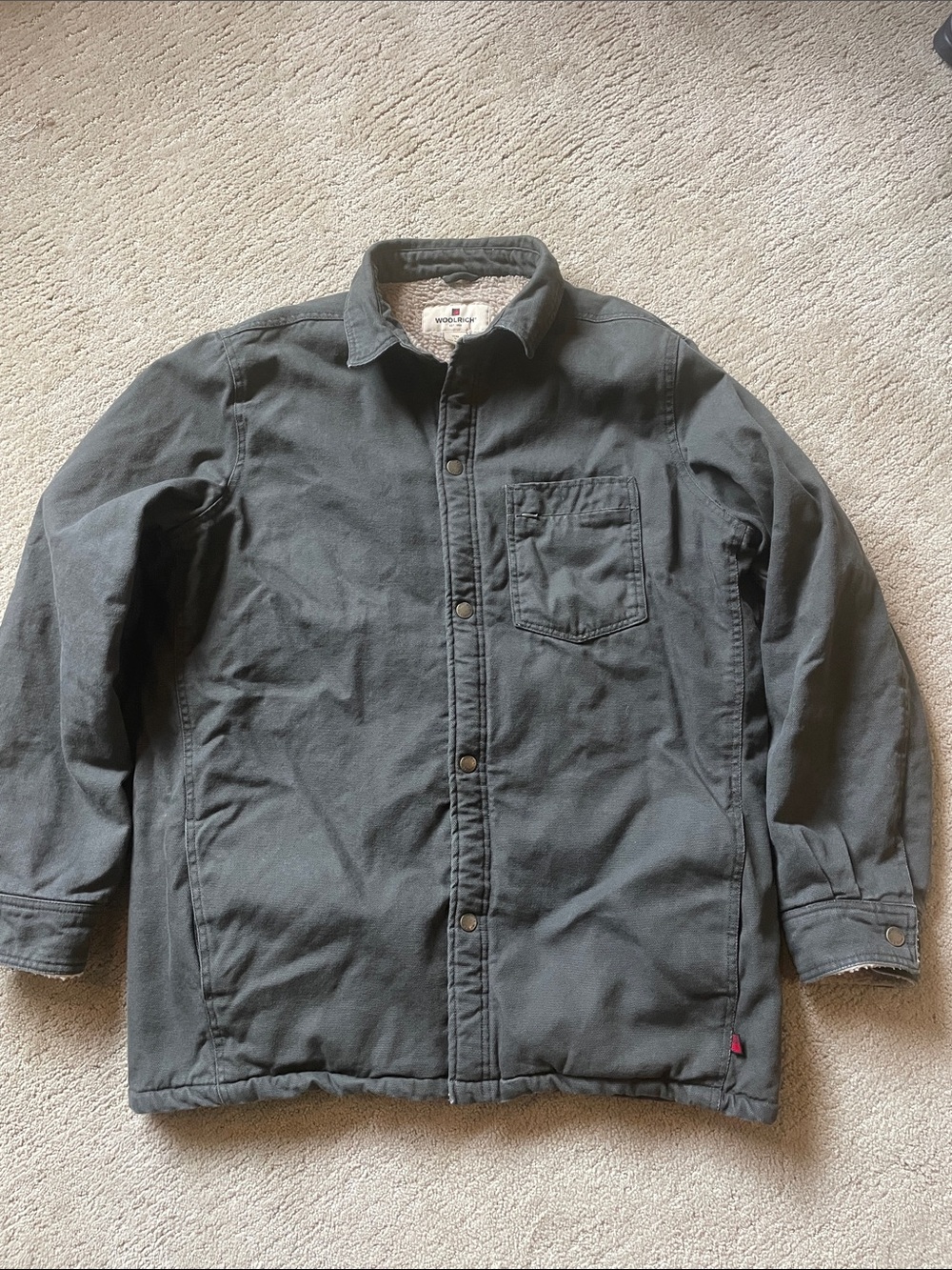 Woolrich Sherpa Lined Shirt Jacket/Chore Coat